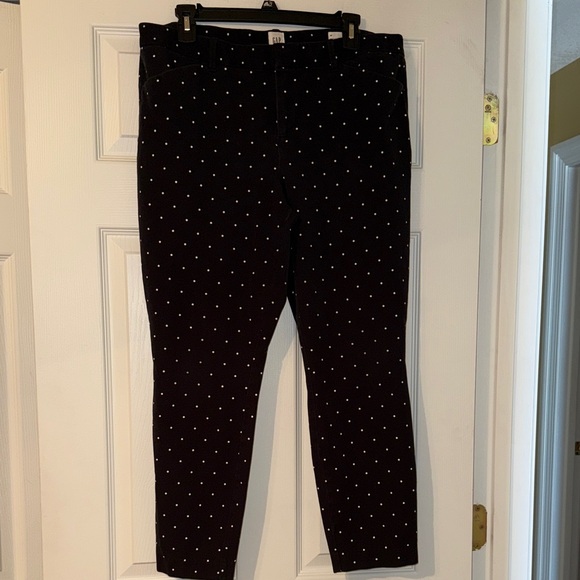 GAP Black Pants with White Dots - Picture 1 of 2